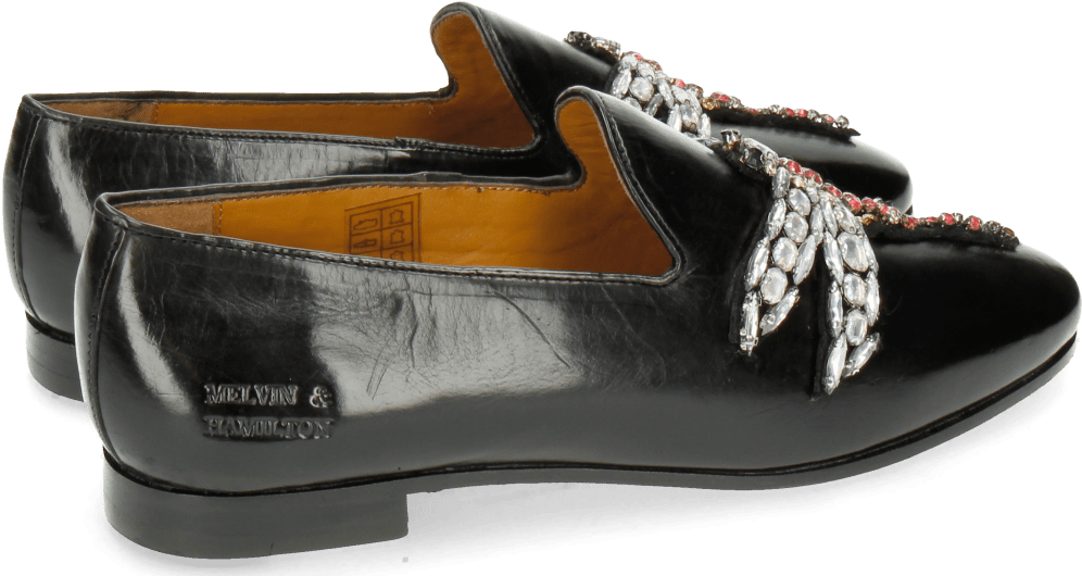 Loafers Scarlett 8 Black Patch Dragon Fly - Slip-on Shoe (1024x1024), Png Download