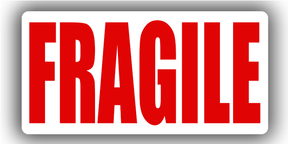 Fragile, 76 X 38mm - Jeugd En Muziek (827x413), Png Download