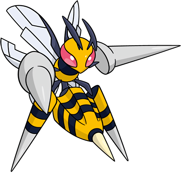 #beedrill #megaevolution From The Official Artwork - Pokemon Mega Evolution Beedrill (593x567), Png Download