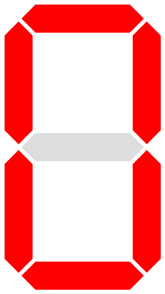 File - 7-segment Abcdef - Svg - Abcdefg For 7 Segment (614x1023), Png Download