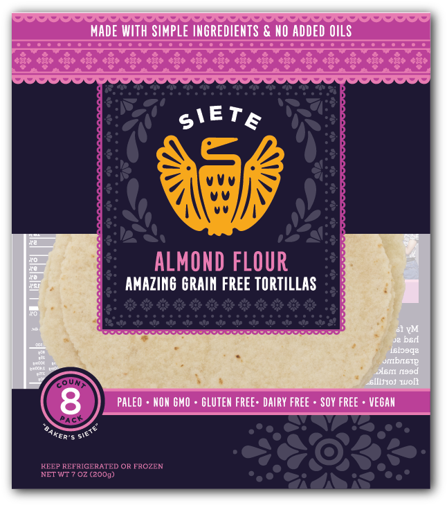 Siete Almond Flour Tortillas - Siete Grain Free Tortillas (1238x785), Png Download