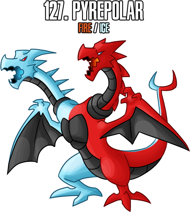 Another Fakeom, And I Really Seem To Have A Thing For - Ice Dragon Fan Made Pokemon (665x745), Png Download