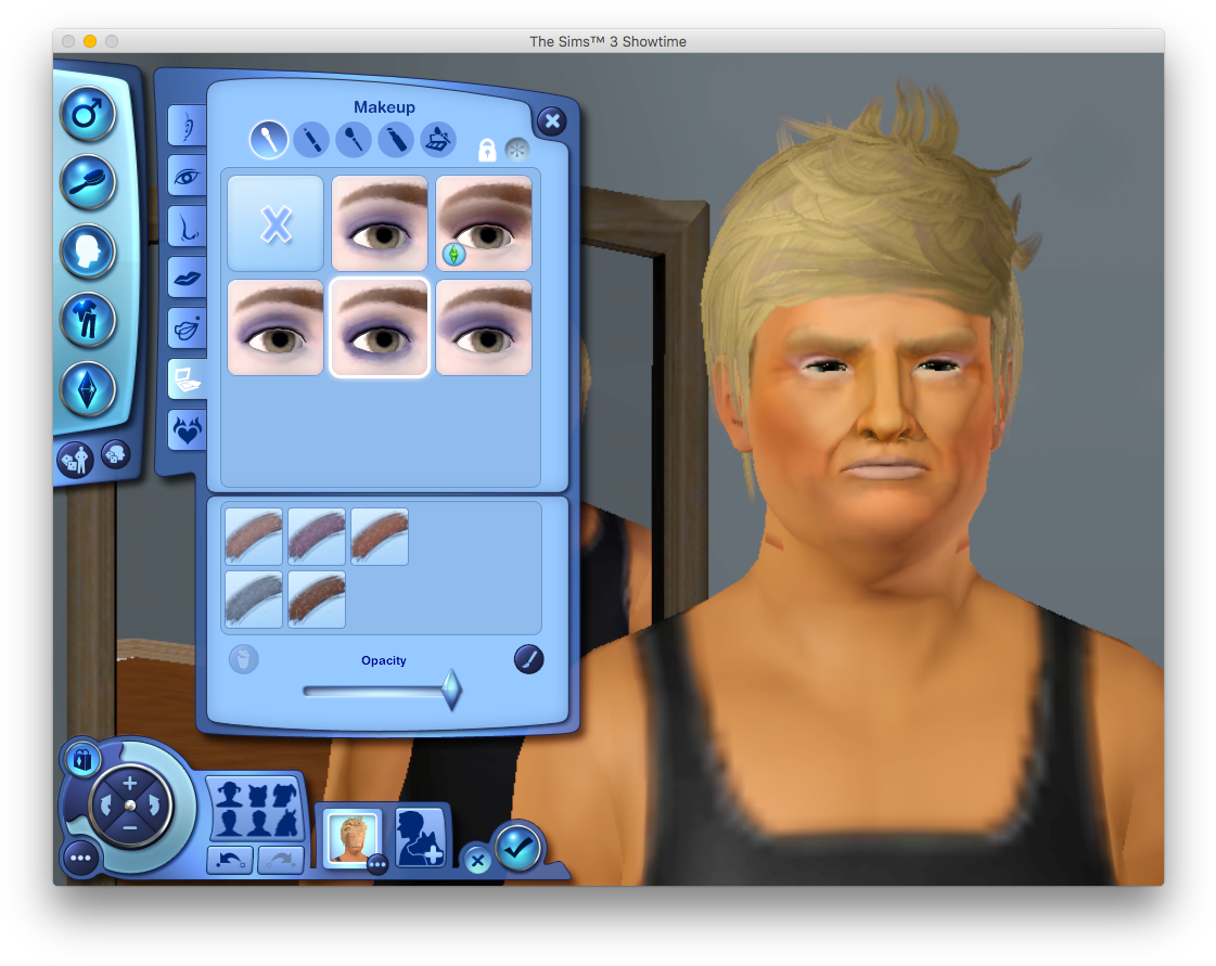 The Secret Is Normal People Colored Makeup Applied - Donald Trump The Sims (1136x902), Png Download