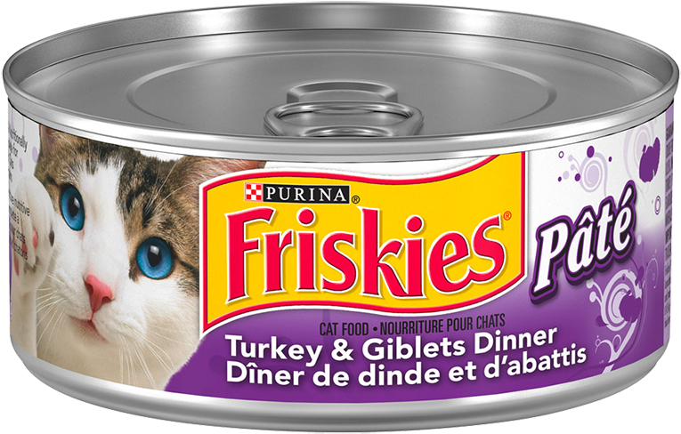 Purina® Friskies® Pate Turkey & Giblets Dinner Cat - Friskies Cat Food Salmon (780x504), Png Download
