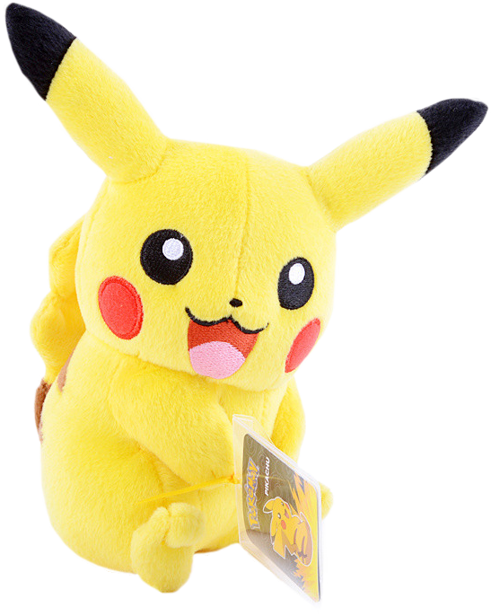 Trainer's Choice Pikachu 8” Plush - Stuffed Toy (547x686), Png Download
