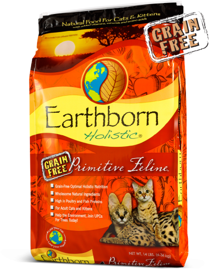 Primitive Feline™ Bag - Earthborn Holistic Primitive Feline Natural Cat Food (520x593), Png Download