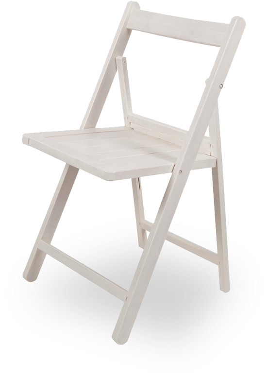 Silla De Madera Plegable Blanca - Folding Chair (860x1115), Png Download