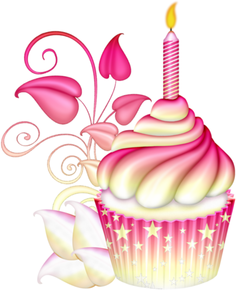 Pink Cartoon Birthday Cake (1024x1024), Png Download