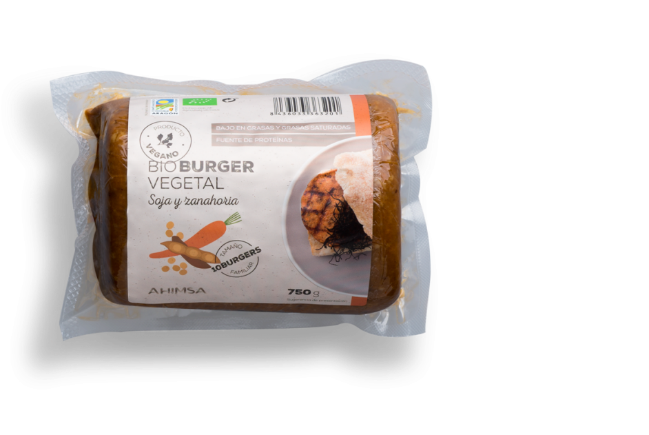 Bio Burguer Vegana Soja Y Zanahoria 750gr Ahimsa De - Bratwurst (1200x630), Png Download