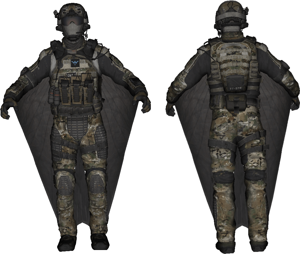 Call Of Duty Black Ops Suits - Soldier (1082x889), Png Download