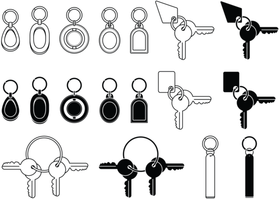 Key Chains Icons - Keychain Square Icon (700x490), Png Download