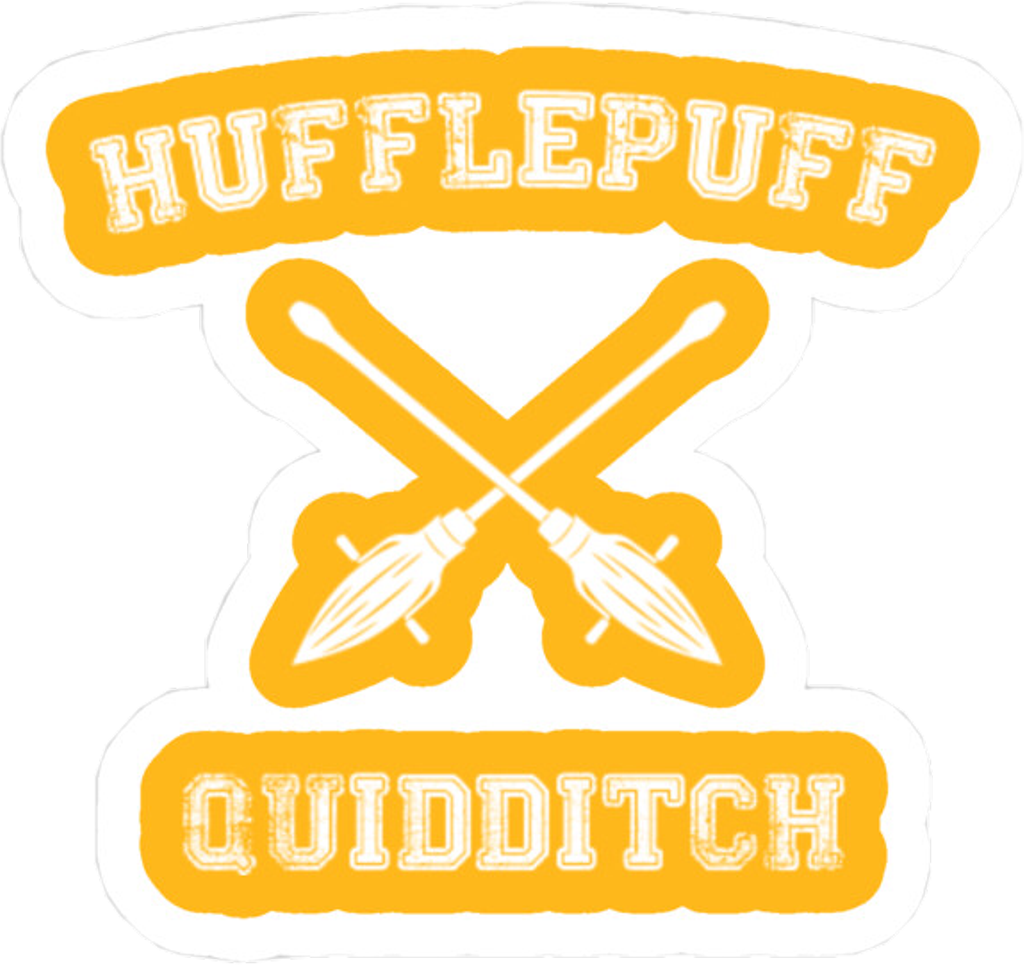 Hufflepuff Quidditch Icon Sticker Hogwarts Harrypotter - Illustration (1024x965), Png Download