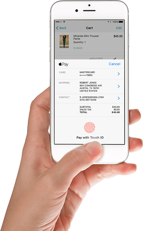 Consumers Can Pay With Just A Thumbprint, Using Digital - Apple Pay Thumbprint (582x939), Png Download