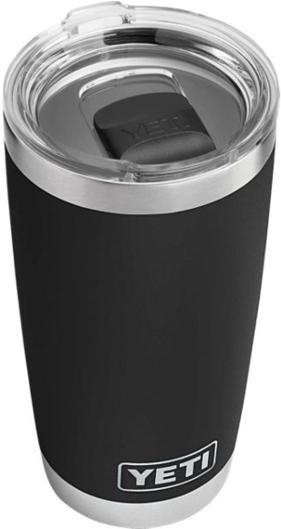 Rambler 20 Oz Tumbler - Black Yeti Tumbler 20 Oz (700x579), Png Download