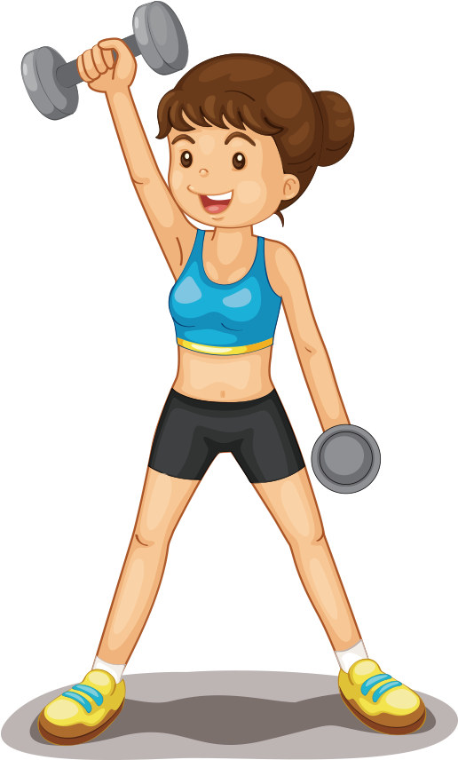 Weight Training Olympic Weightlifting Physical Exercise - Weight Lifting Cartoon (1000x1000), Png Download