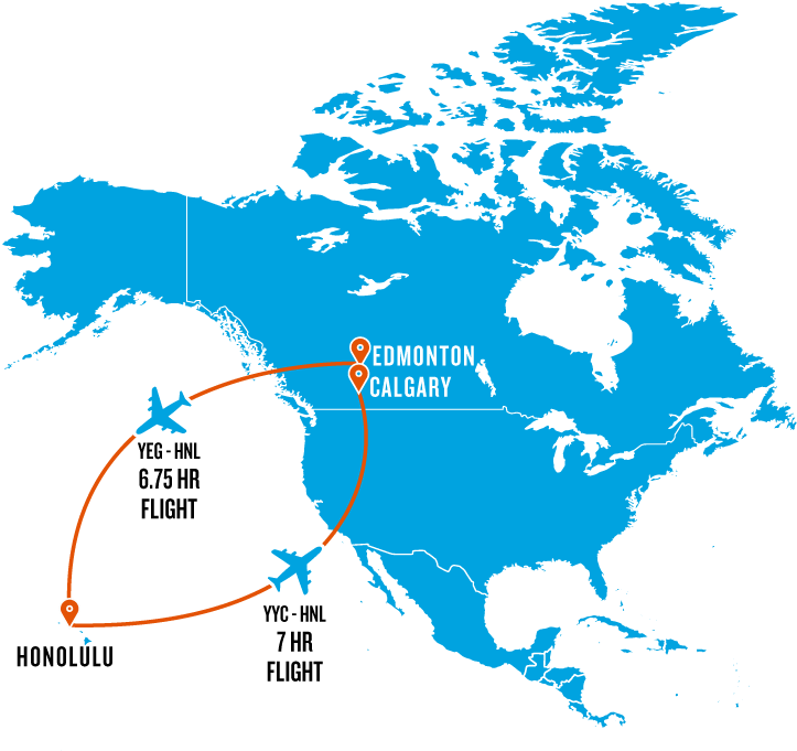 Honolulu Map - Honolulu In North America Map (737x700), Png Download