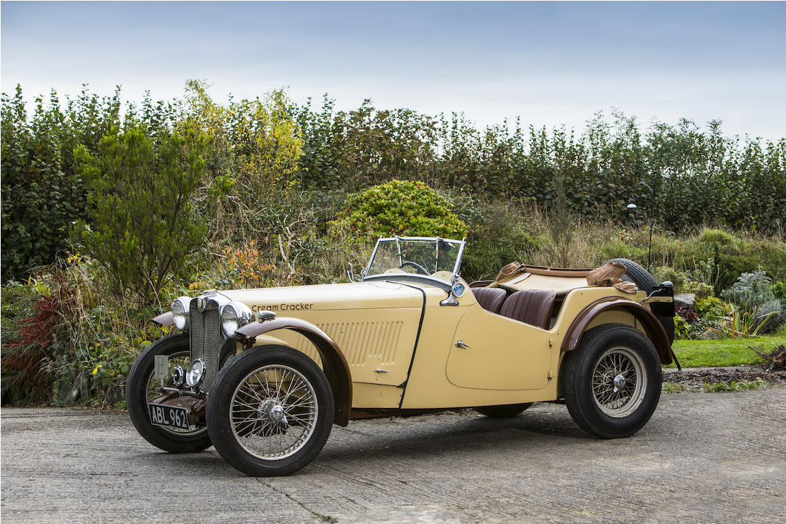 Mg Midget Ta 'cream Cracker' Sports 1936 0932 Collectors' - Antique Car (1855x740), Png Download