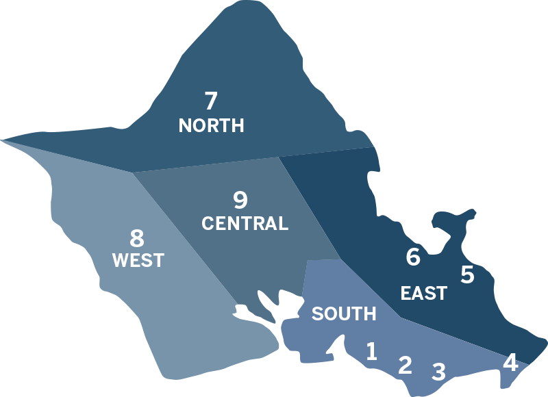 List Sotheby's Realty, Hawaii - Simple Map Of Oahu (800x580), Png Download