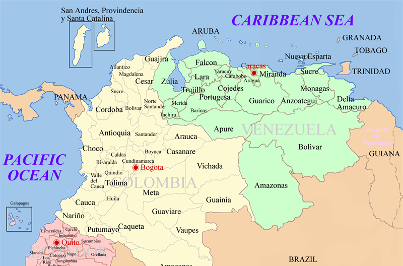 9 Quake Hits Panama-colombia Border, No Reports Of - Ecuador And Colombia Map (800x528), Png Download