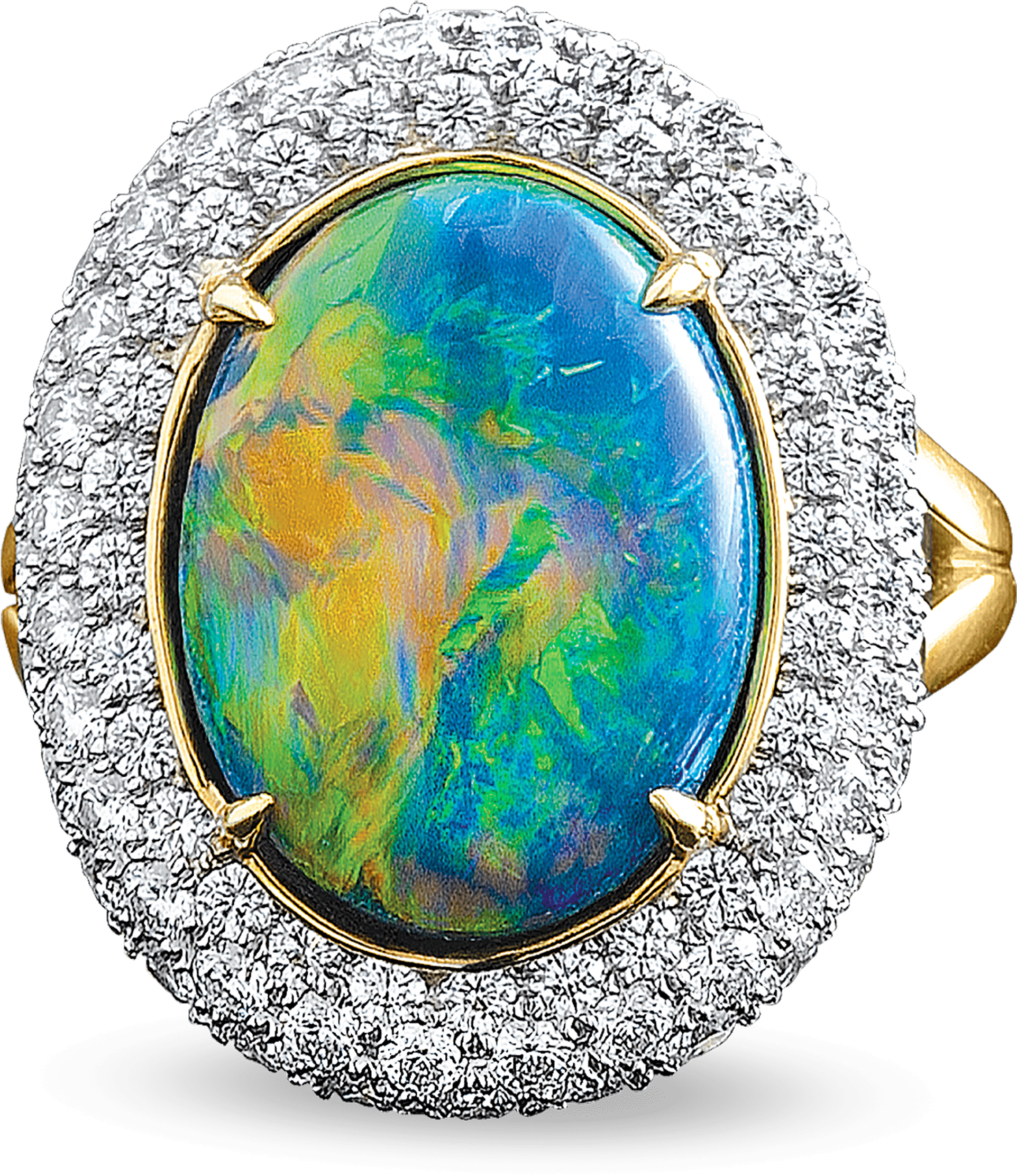 Cabochon Black Opal Ring, - Opal (2500x2500), Png Download