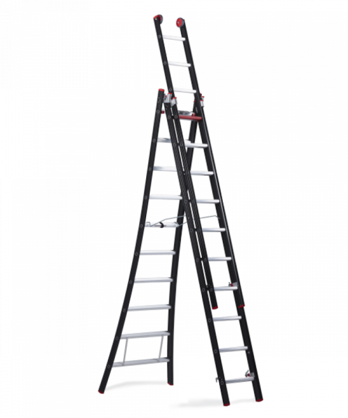 Alquila Tu Escalera Extensible/tijera 3 Tramos 5,8m - Altrex Nevada (681x818), Png Download