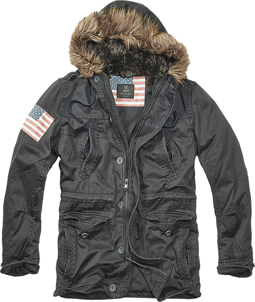 Vintage Explorer Stars & Stripes Jacket Black - Brandit Vintage Explorer Rot (826x975), Png Download