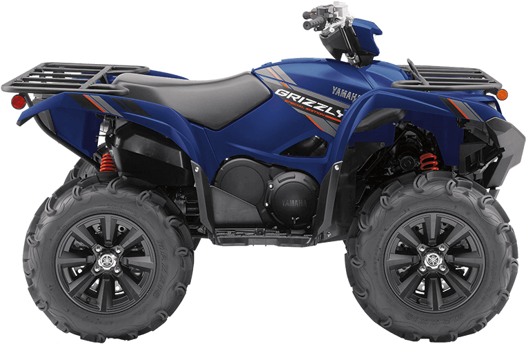 2019 Grizzly Eps Bluemetallic Right - Yamaha Grizzly 700 2019 (775x500), Png Download