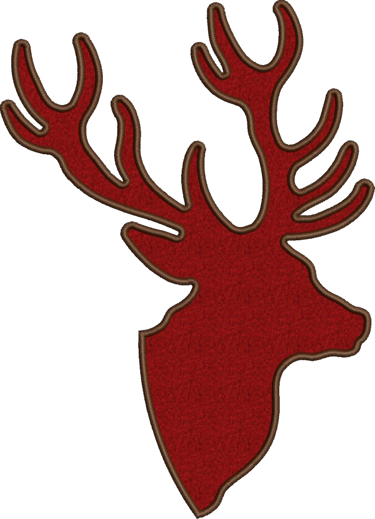 Applique Stag Or Or Sold Separately - Elk (733x1013), Png Download