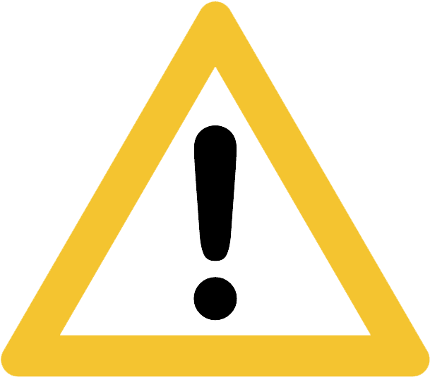 Unknown - Warning Sign Png (620x544), Png Download