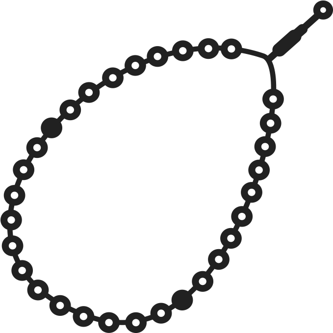 Islamic Tasbeeh Png Vector Transparent - Circle Chain Vector Png (1000x824), Png Download