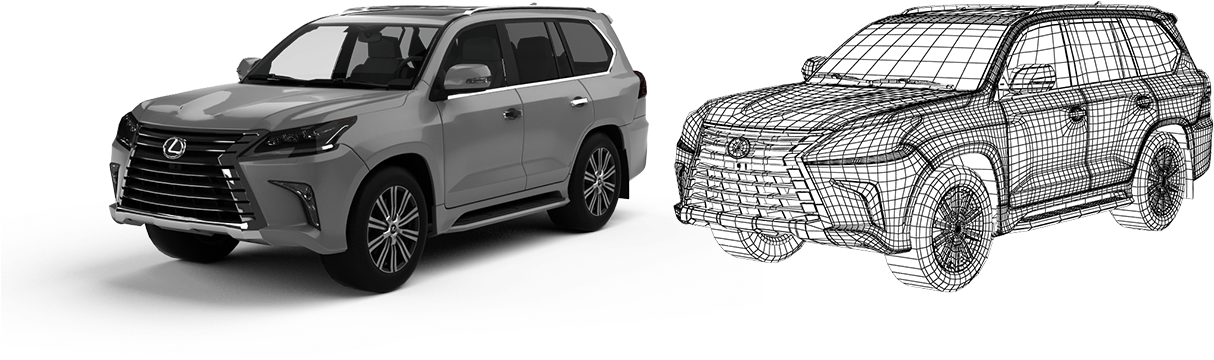 Add Details Only Where It's Needed - Lexus Lx (1327x378), Png Download