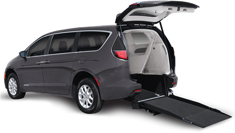 Chrysler Pacifica Open - Black 2018 Chrysler Pacifica Touring Handicap Van (750x526), Png Download