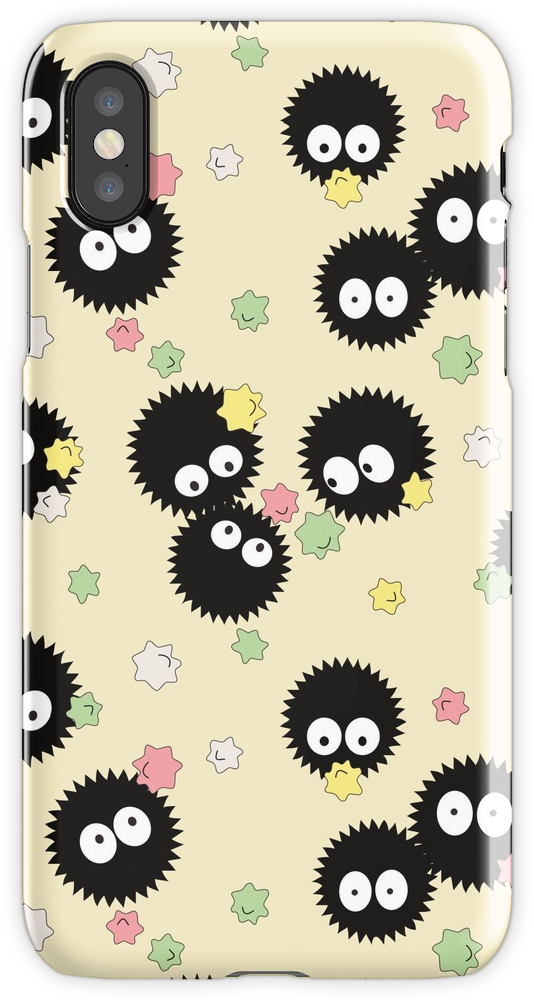 Ghibli Inspired Soot Sprites With Candy Pattern Iphone - Iphone 6s Phone Case Ghibli (750x1000), Png Download