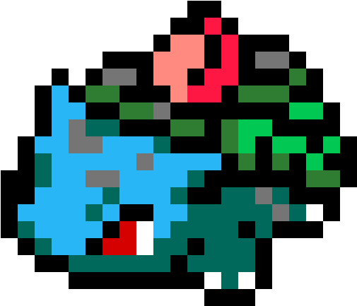 Random Image From User - Pokemon Pixel Art Ivysaur (600x600), Png Download