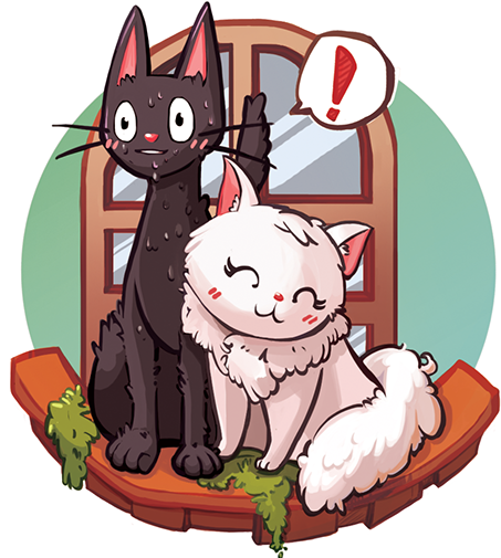 Kiki's Delivery Service Jiji And Lily - Cartoon (600x554), Png Download