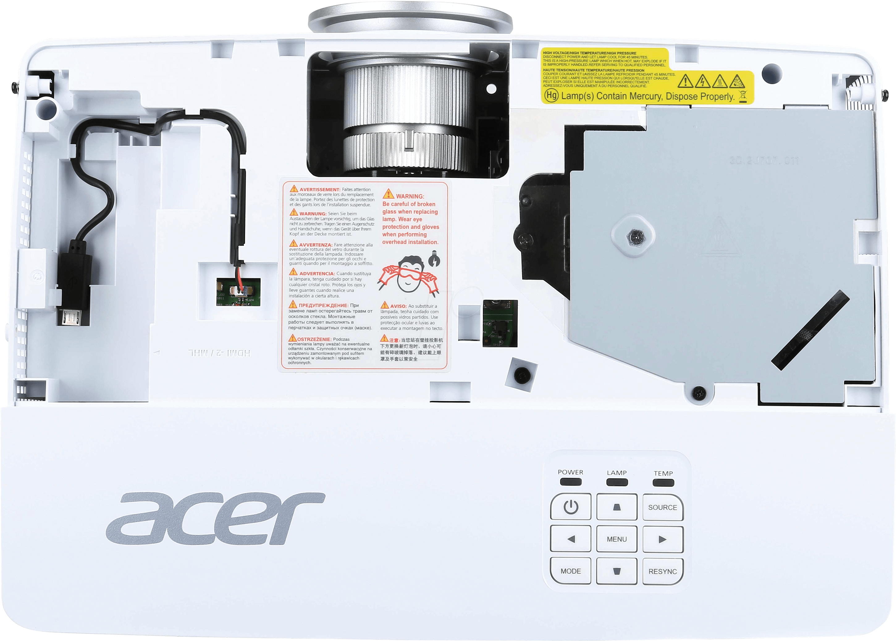 Dlp Projector/3400 Ansi/1920 X 1080 Acer Mr - Acer (3000x2172), Png Download
