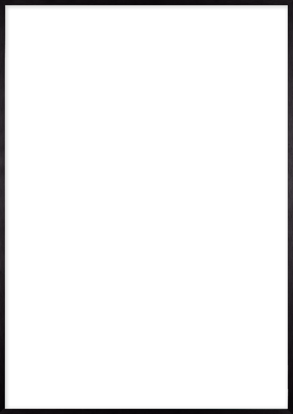 Picture Frame Black - Paper Product (1021x1440), Png Download