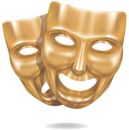 Mask Theatre Illustration- Free Download Png - Theatre (600x614), Png Download