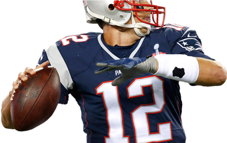 Brady Cropped History Alltimey - Tom Brady In Game (824x464), Png Download