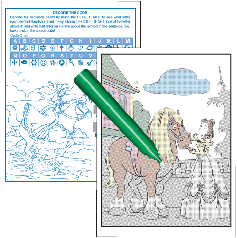 Disney's Characters Magic Pen Painting Activity Books - Cartoon (463x465), Png Download