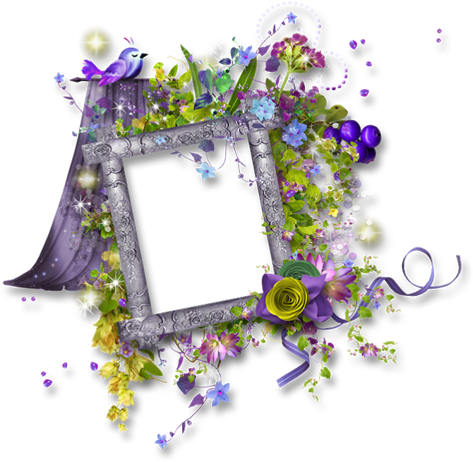 Porta-retrato Png Lilás Com Fundo Transparente Par - Red Png Cluster Frames (740x676), Png Download