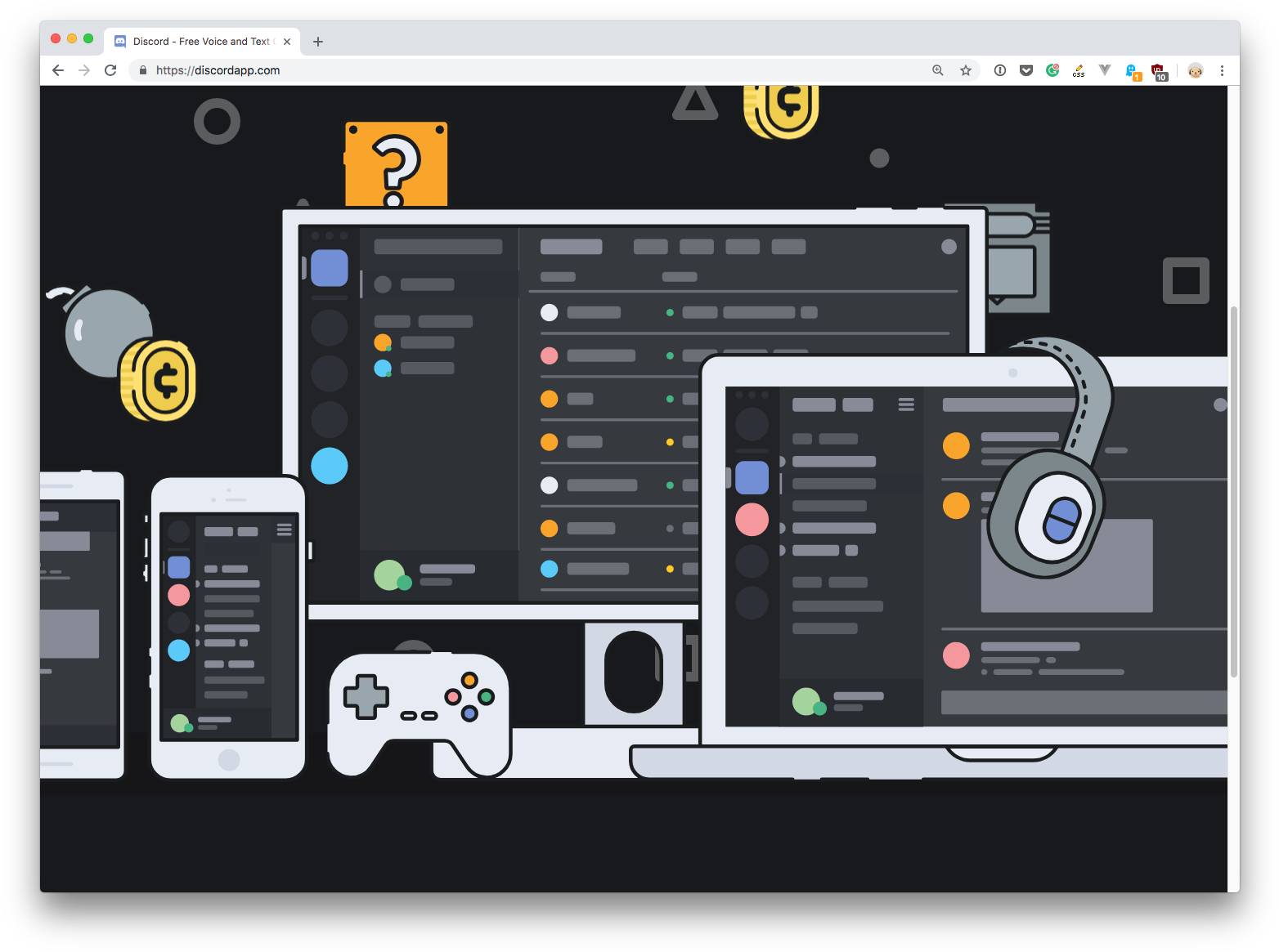 Discord The Popular Chat Application For Gamers Discord Desktop Full Size Png Download Seekpng
