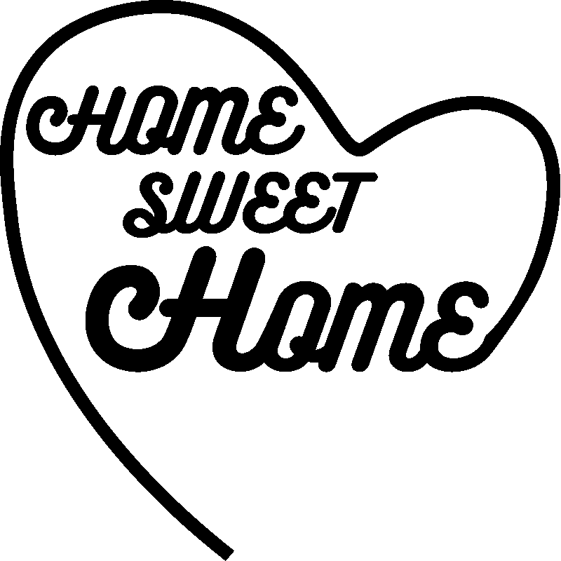 Sticker Home Sweet Home Coeur Ambiance Sticker Kc10885 - Heart (800x800), Png Download