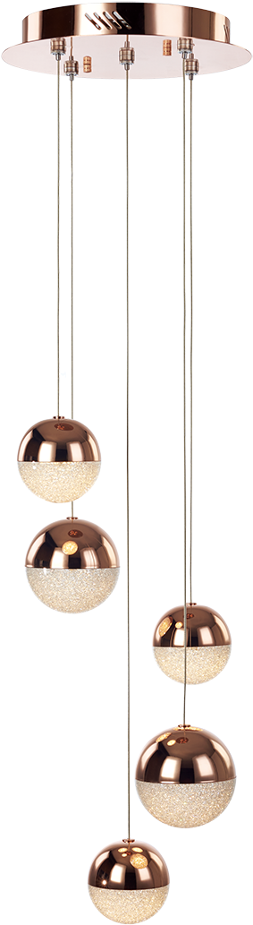 Eclipse 5 Light Adjustable Pendant - Pendant Light (600x1200), Png Download