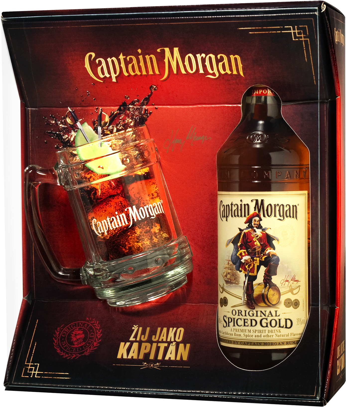 Cm Darkove Baleni - Captain Morgan Gift Pack (1793x2000), Png Download