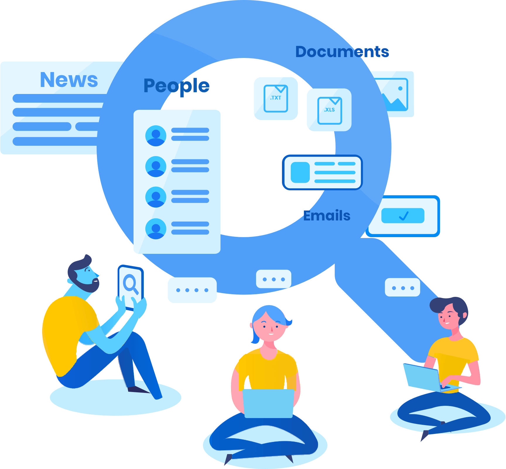 Google Cloud Search Illustration (1728x1602), Png Download