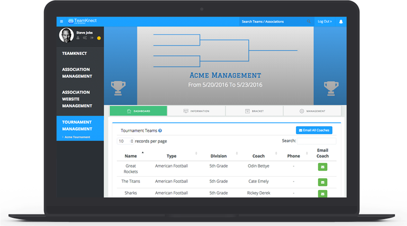 Easy Tournament Management For Any Sport - Computer Icon (1366x768), Png Download