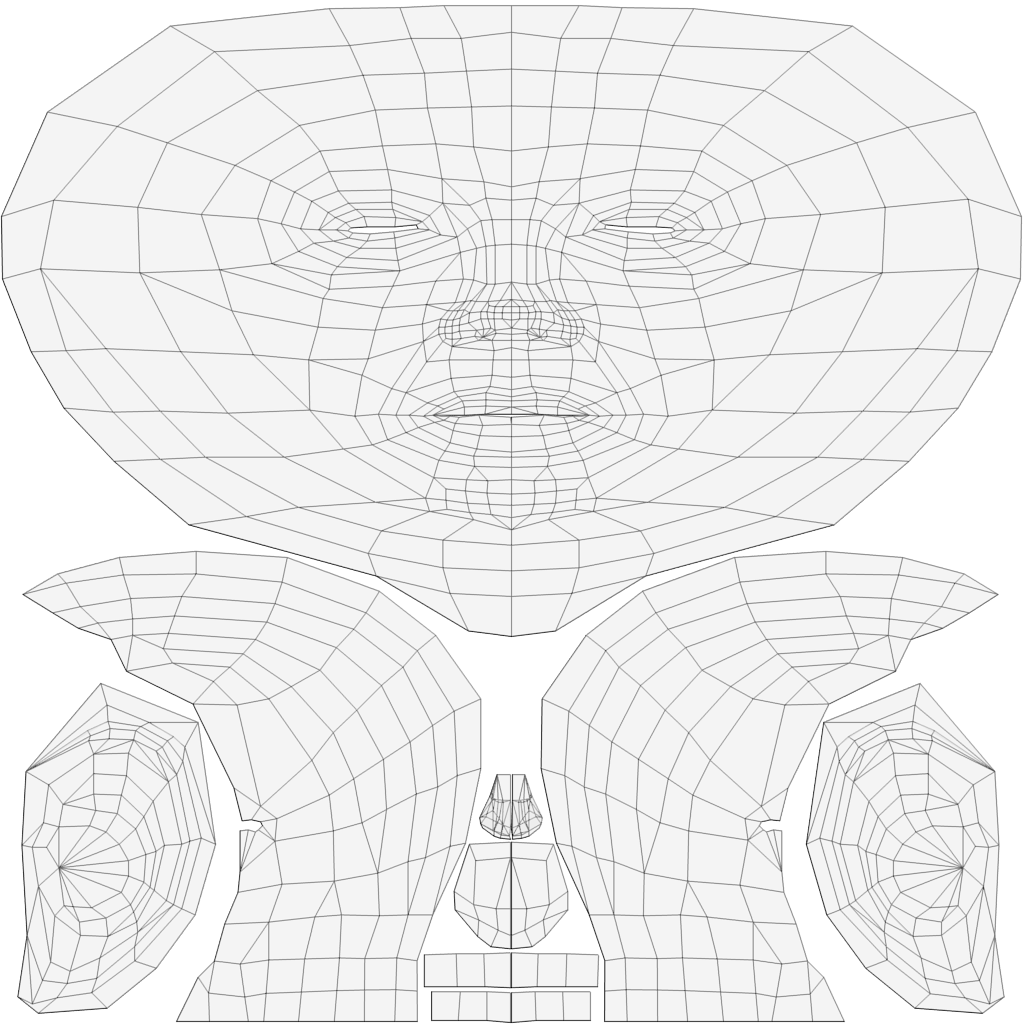 The Uv Layouts - Illustration (1024x1024), Png Download