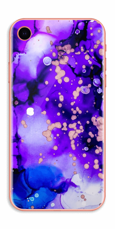 Purple Color Splash Skin Iphone Xr - Iphone (403x800), Png Download