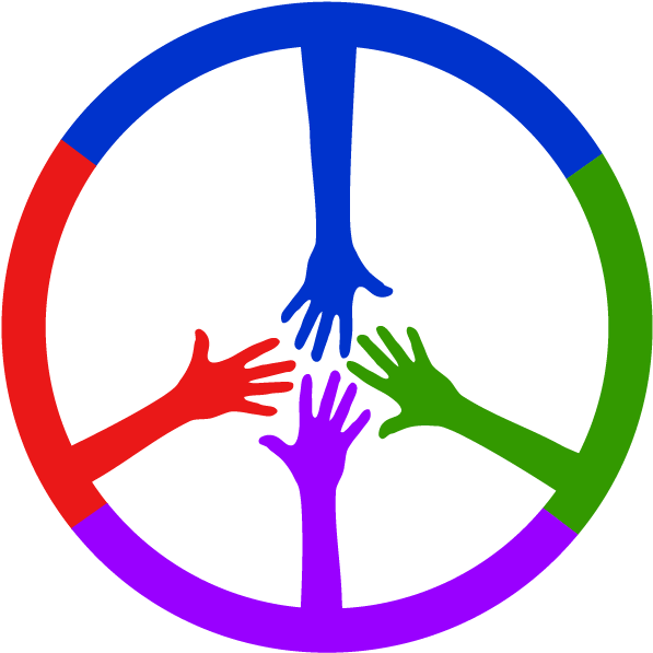 4 Colored Hands Coming Together To Form A Peace Sign - Osnabrück Wappen (792x612), Png Download